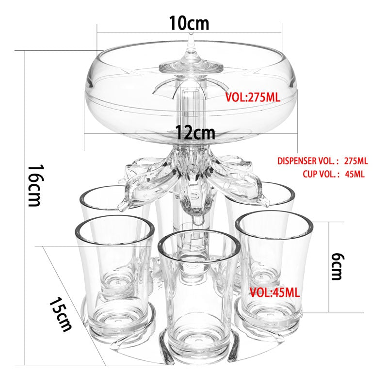 6 Shot Glass Dispenser