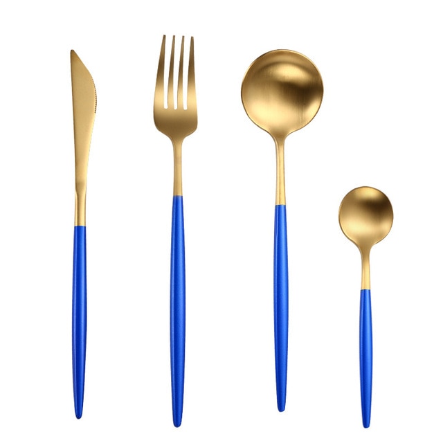 White Gold Cutlery Set