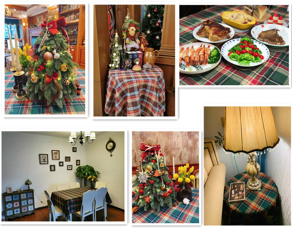 Nordic Plaid Stripes Tablecloth