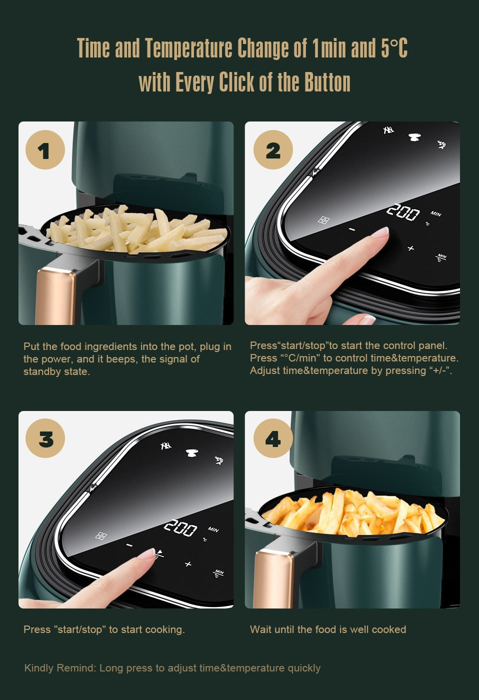 YAXIICASS 6L Air Fryer