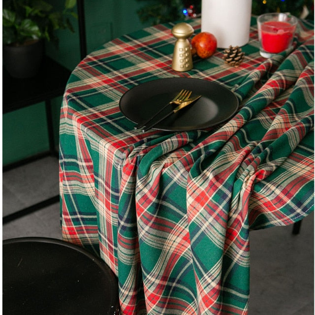 Nordic Plaid Stripes Tablecloth