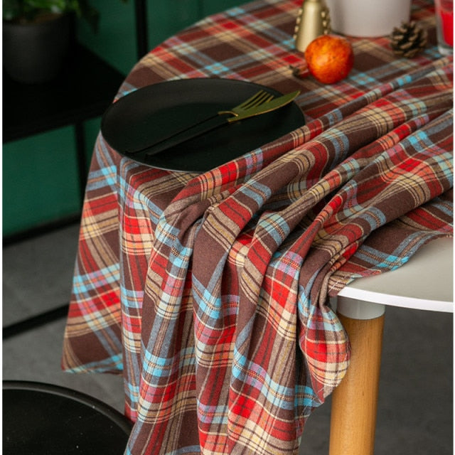 Nordic Plaid Stripes Tablecloth