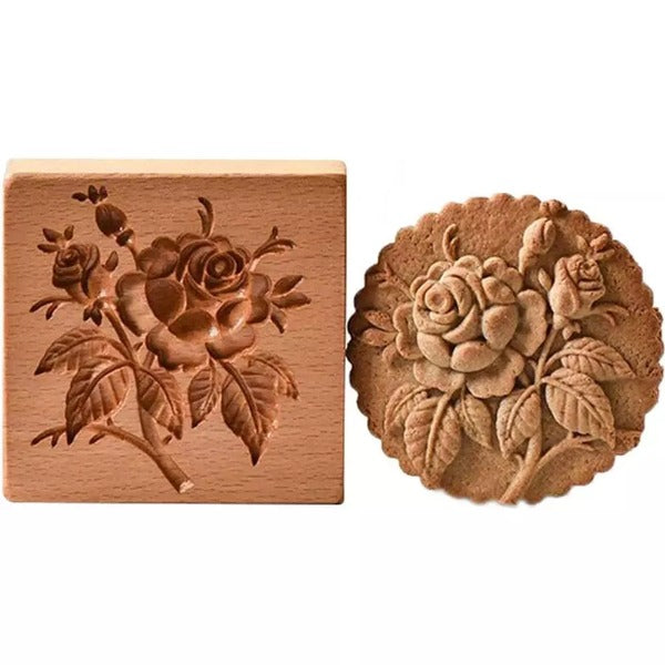 Cookie cutter - Provance rose cookie stamp