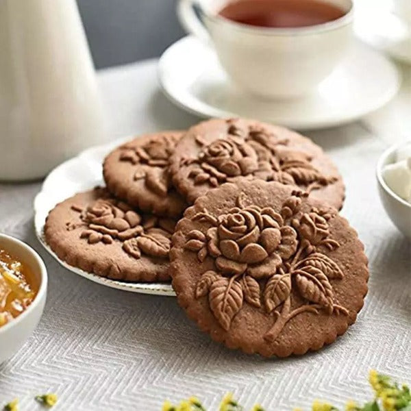 Cookie cutter - Provance rose cookie stamp