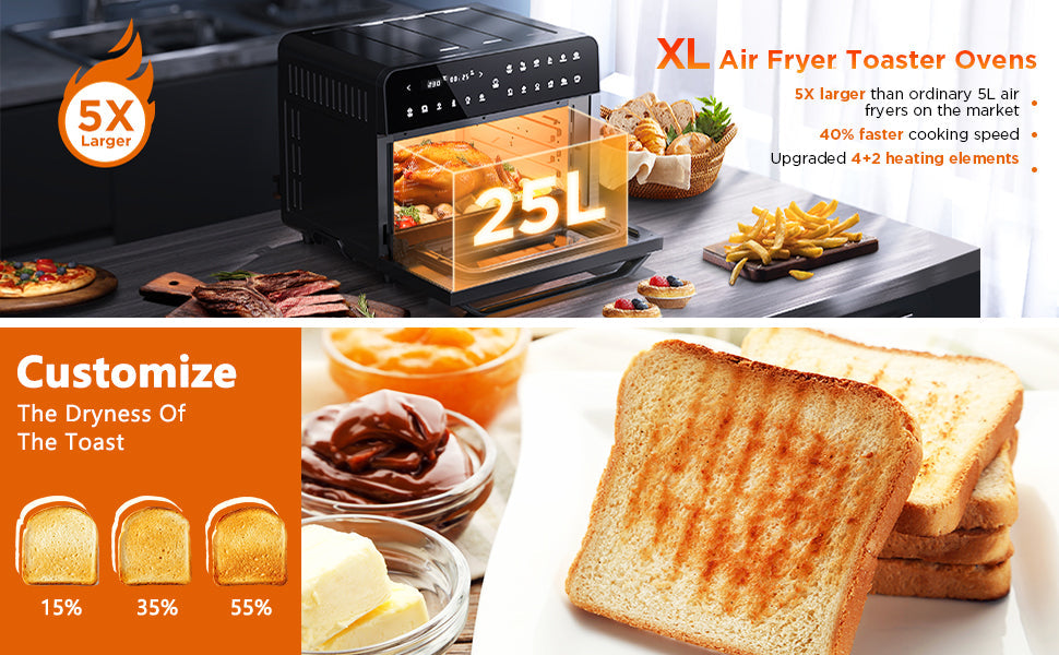 25L Touchscreen Air Fryer