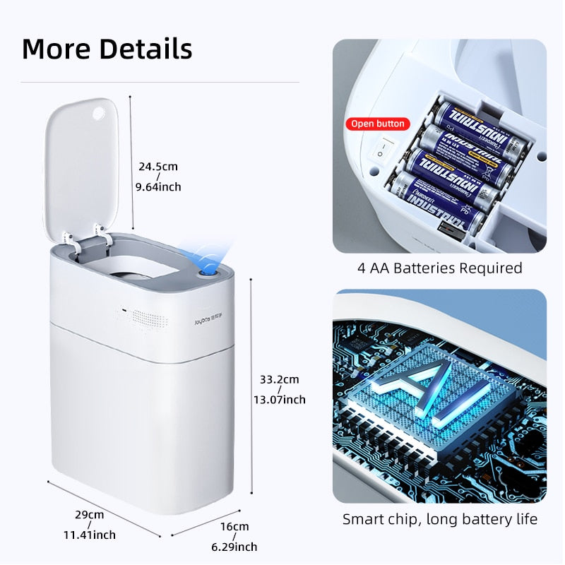 14L Smart Bathroom Trash