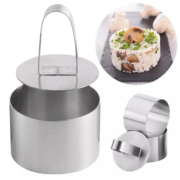 Stainless Steel 3d Round Cake Molds - 2 PCS