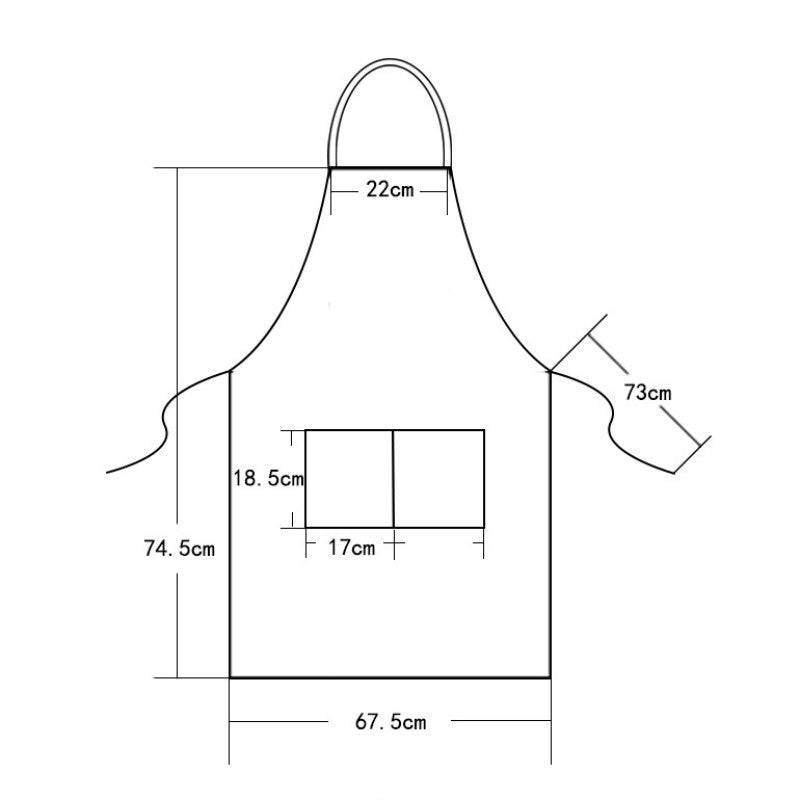 Apron With 2 Waist Pockets