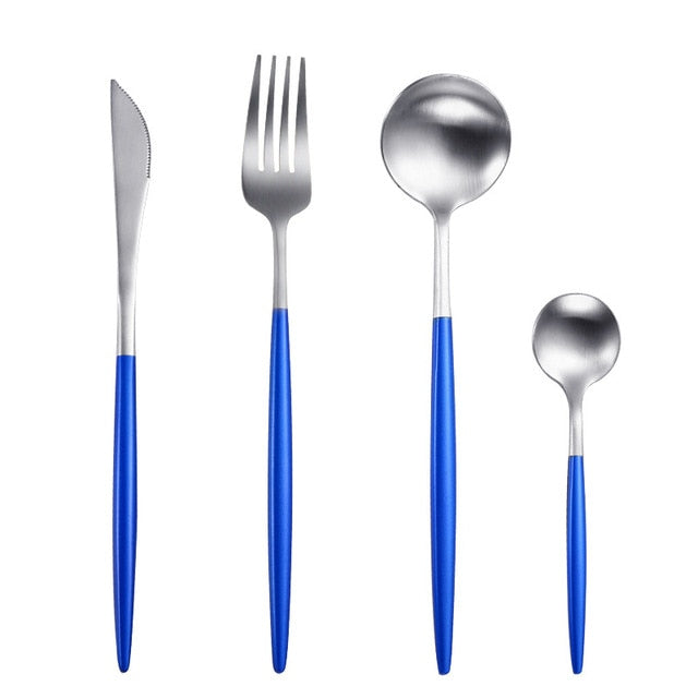 White Gold Cutlery Set